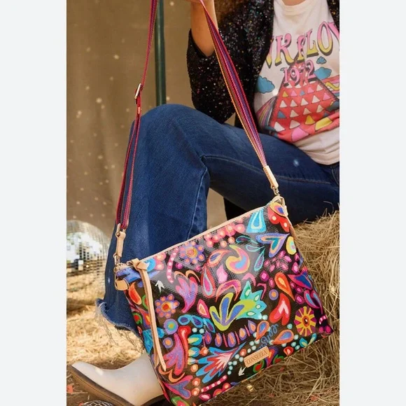 SOLD!!⭐️🌈Consuela Sophie Black Swirly Downtown Crossbody!🌈🌟 - Picture 8 of 14